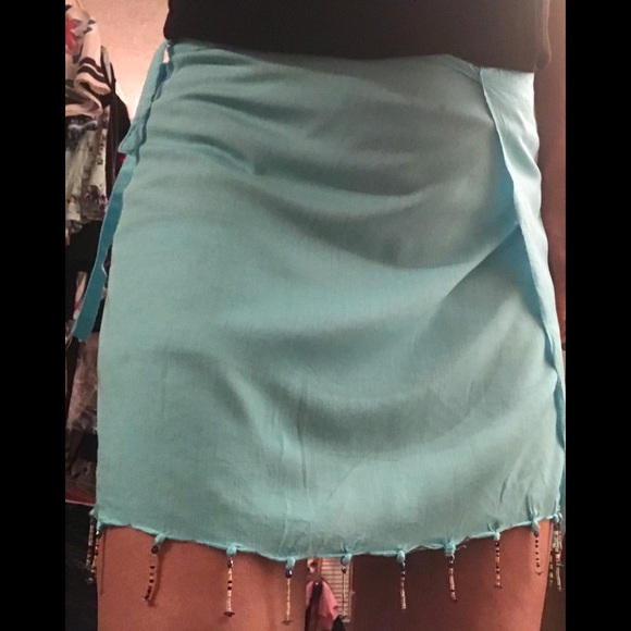 Set of 2 Wrap Around Sarongs with Beads - Picture 4 of 8